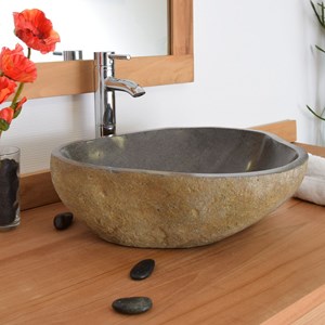 Vasque en pierre de rivière edenroc 60