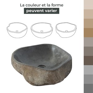 Vasque en pierre de rivière edenroc 60