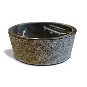 Vasque ronde en marbre noir drip