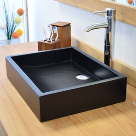 Vasque à poser effet béton noir, coreal