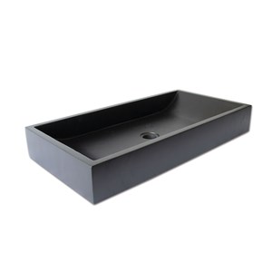 Vasque à poser effet béton noir, boreal