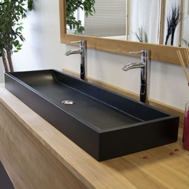 Vasque effet béton noir atlantica