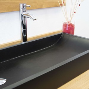 Vasque effet béton noir atlantica