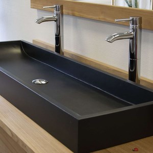 Vasque effet béton noir atlantica