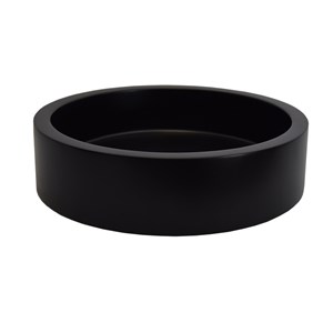 Vasque ronde effet béton noir arlequin