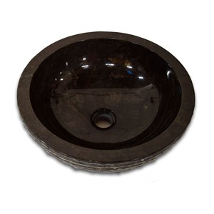 Vasque ronde en marbre noir marmo
