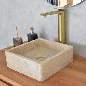 Vasque en marbre crème kalio mini