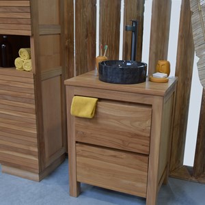 Vasque ronde en marbre noir irina mini