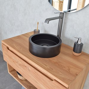 Vasque ronde noir arlequin mini