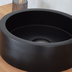 Vasque ronde noir arlequin mini