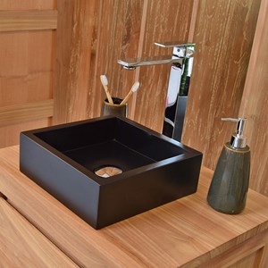 Vasque effet béton noir arlecchino mini