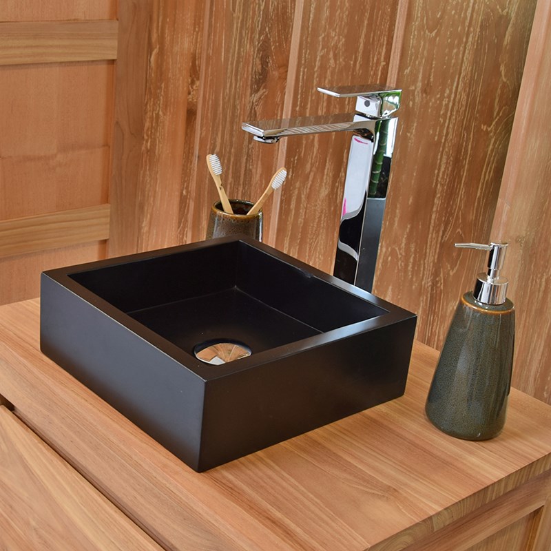 Ocean Line - Vasque effet béton noir arlecchino mini