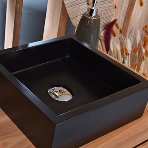 Vasque effet béton noir arlecchino mini