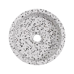 Vasque ronde terazzo crème arlequin mini