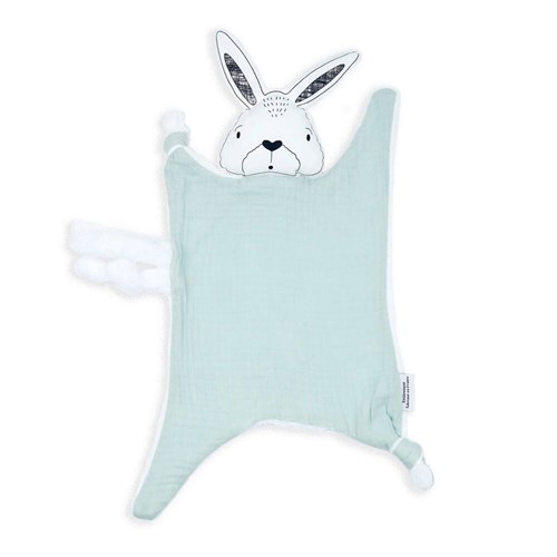 Petit Bloom - Doudou lange lapin sauge