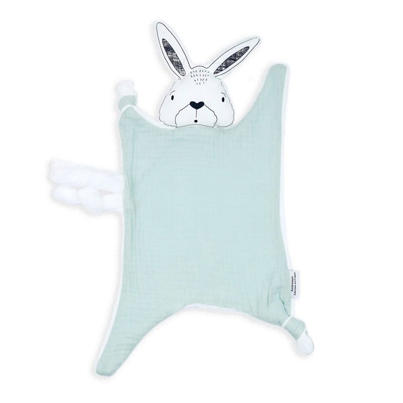 Doudou lange lapin sauge
