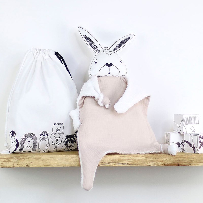 Doudou lange lapin amande (Petit Bloom) - Image 1