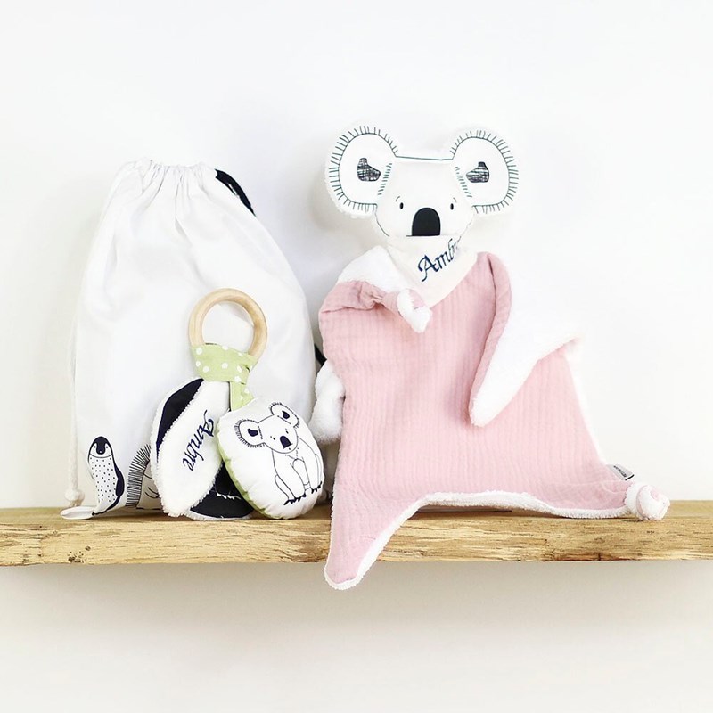 Doudou lange koala pétale