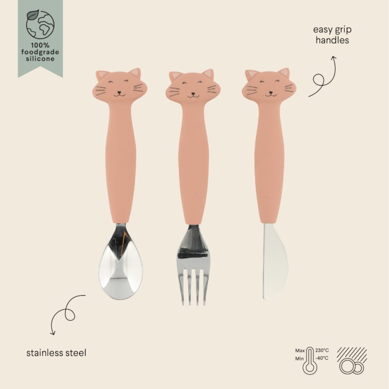 3 couverts en silicone - mrs. Cat (Trixie) - Image 2