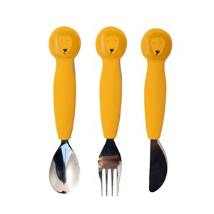 3 couverts en silicone - mr. Lion