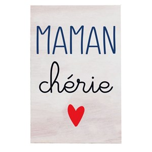 Carte en bois maman chérie