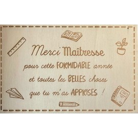 Carte merci maîtresse - texte