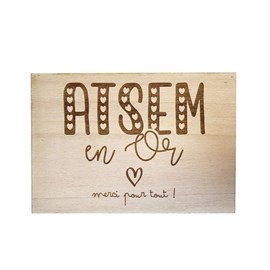 Carte atsem en or - merci