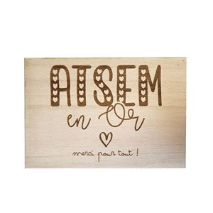 Carte atsem en or - merci