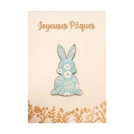 Carte petit lapin bleu