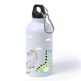 Petite gourde blanche dinosaures