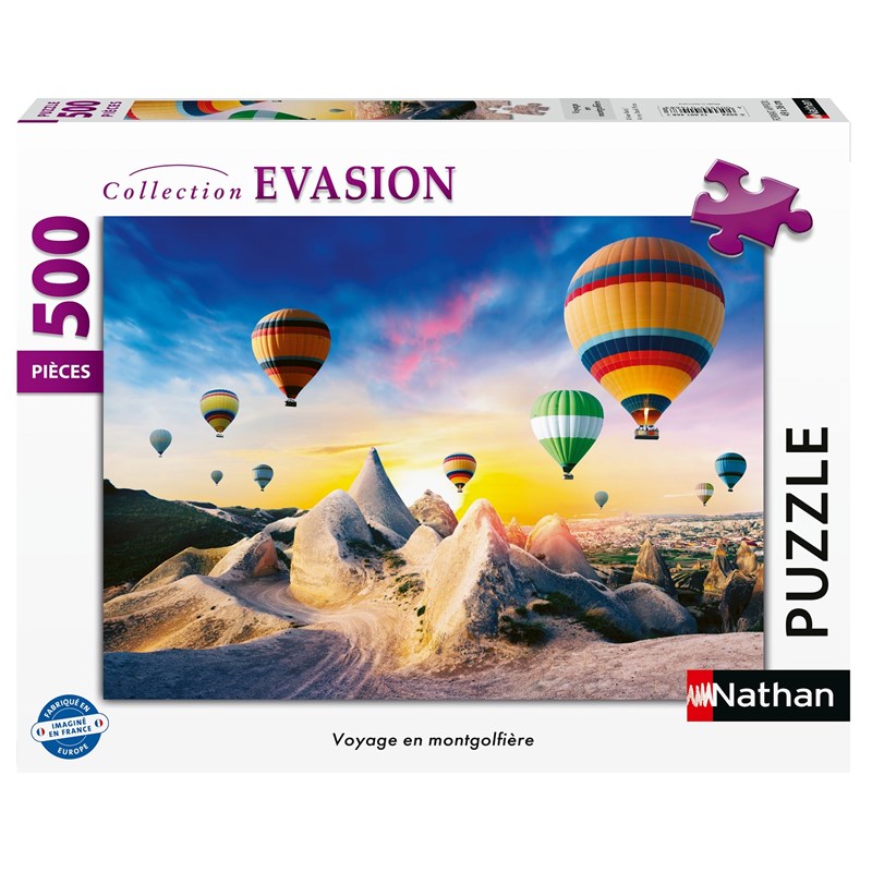 Puzzle voyage en montgolfière 500 pièc