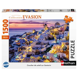 Puzzle coucher de soleil sur santorin 15