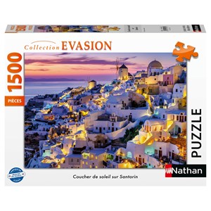 Puzzle coucher de soleil sur santorin 15