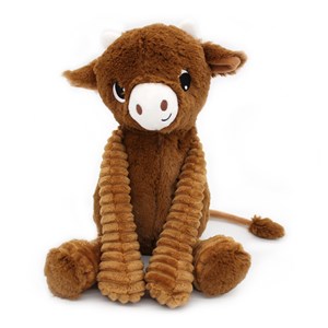 Peluche vache maman et son bébé marron