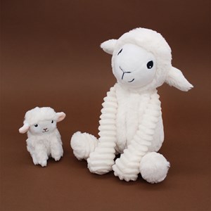 Peluche mouton maman et son bébé blanc