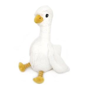 Peluche oie maman et son bébé blanc