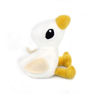 Peluche oie maman et son bébé blanc