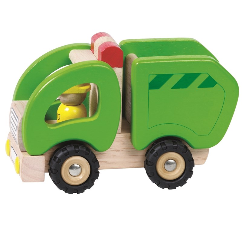 Camion poubelle en bois