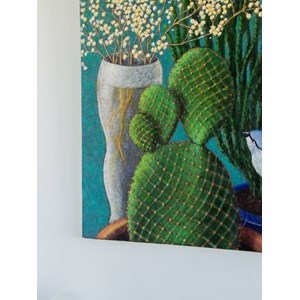 Nina, la toile peinte bleutée n°130