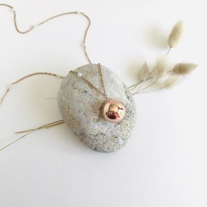 Bola grossesse pierre lune acier rose