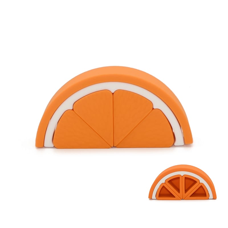 Puzzle orange en silicone (Petikids) - Image 1