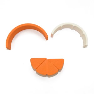 Puzzle orange en silicone