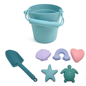 Jouets de plage, bleu (7 pièces)