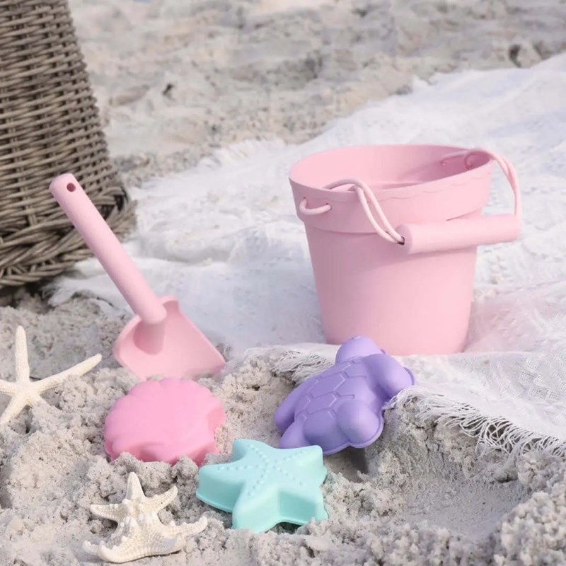 Jouets de plage, rose (6 pièces)
