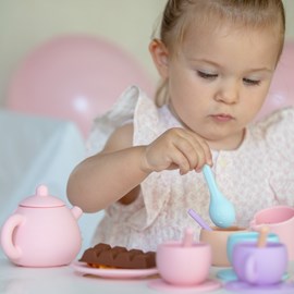 Dinette en silicone, service à thé