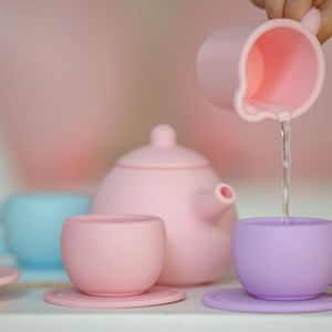 Dinette en silicone, service à thé