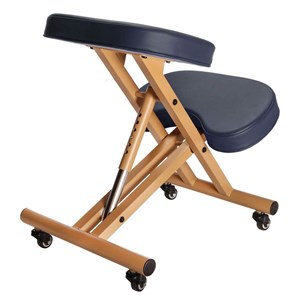Chaise posturale à roulettes  bleu