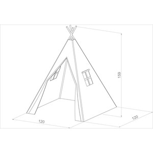 Tente tipi alba blanc crème pour enfant