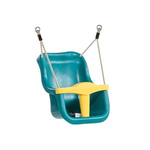 Portique en bois brun - balançoire bébé