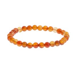 Bracelet pierre - cornaline 6mm